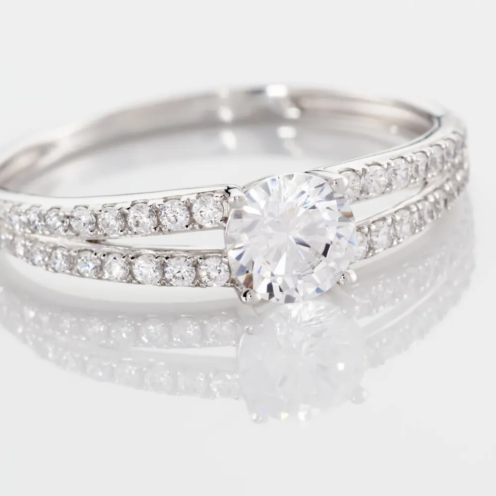 Bague Fina Or Blanc Oxyde De Zirconium|Marc Orian