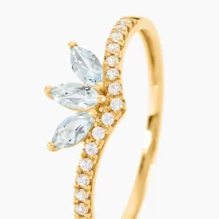 Bague Florelys Or Jaune Topaze Oxyde De Zirconium|Marc Orian Outlet