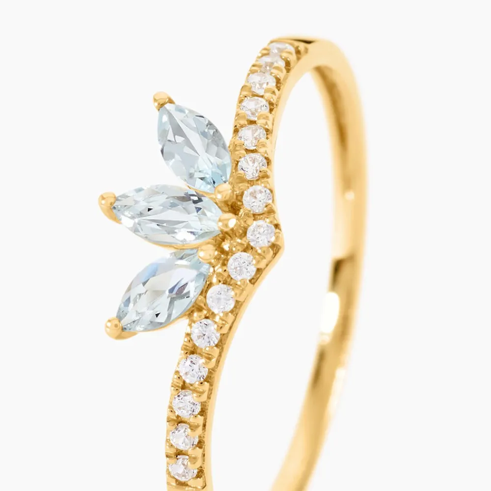 Bague Florelys Or Jaune Topaze Oxyde De Zirconium|Marc Orian Outlet