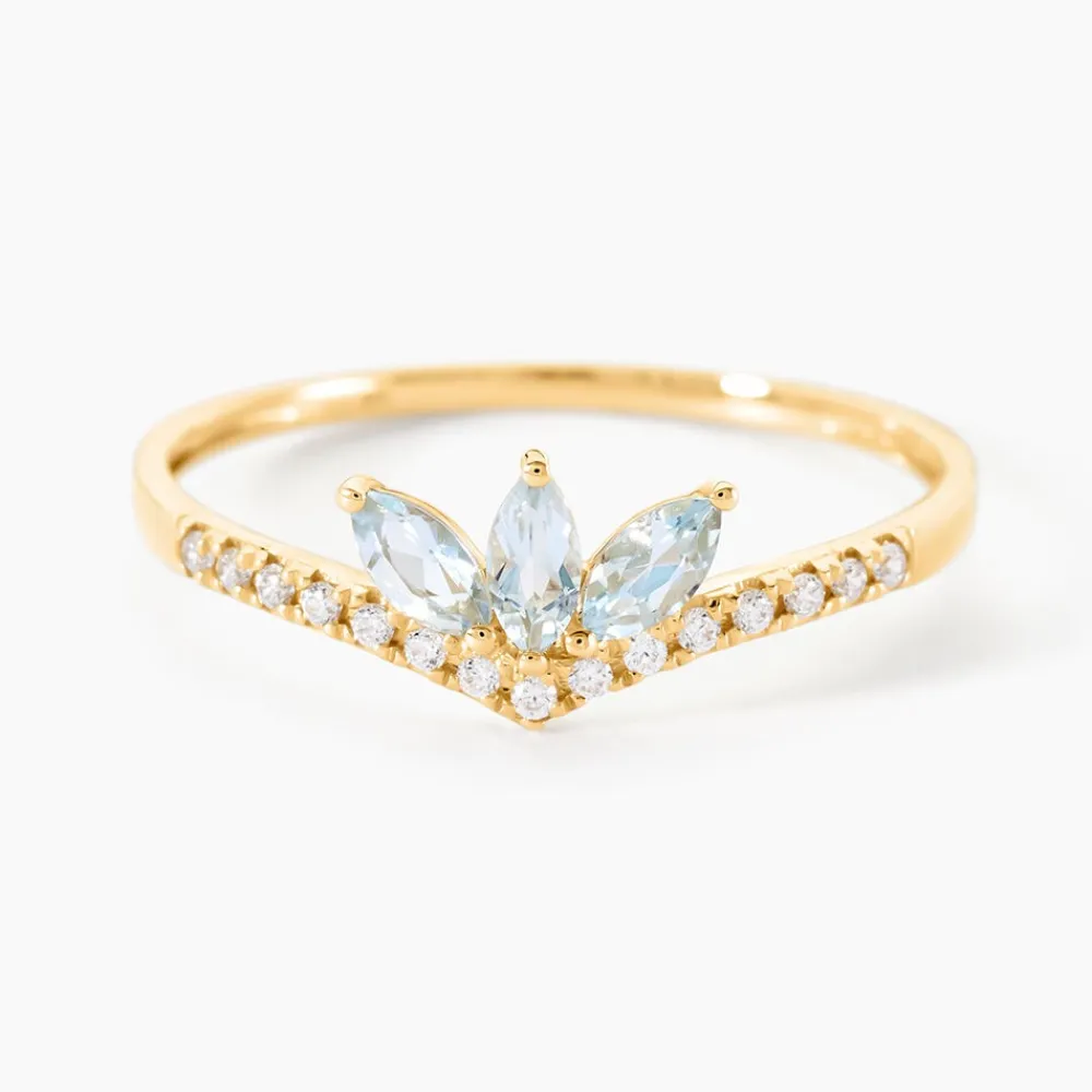 Bague Florelys Or Jaune Topaze Oxyde De Zirconium|Marc Orian Outlet