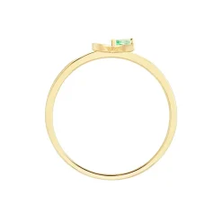 Bague Flower Power Or Jaune Emeraude Diamant