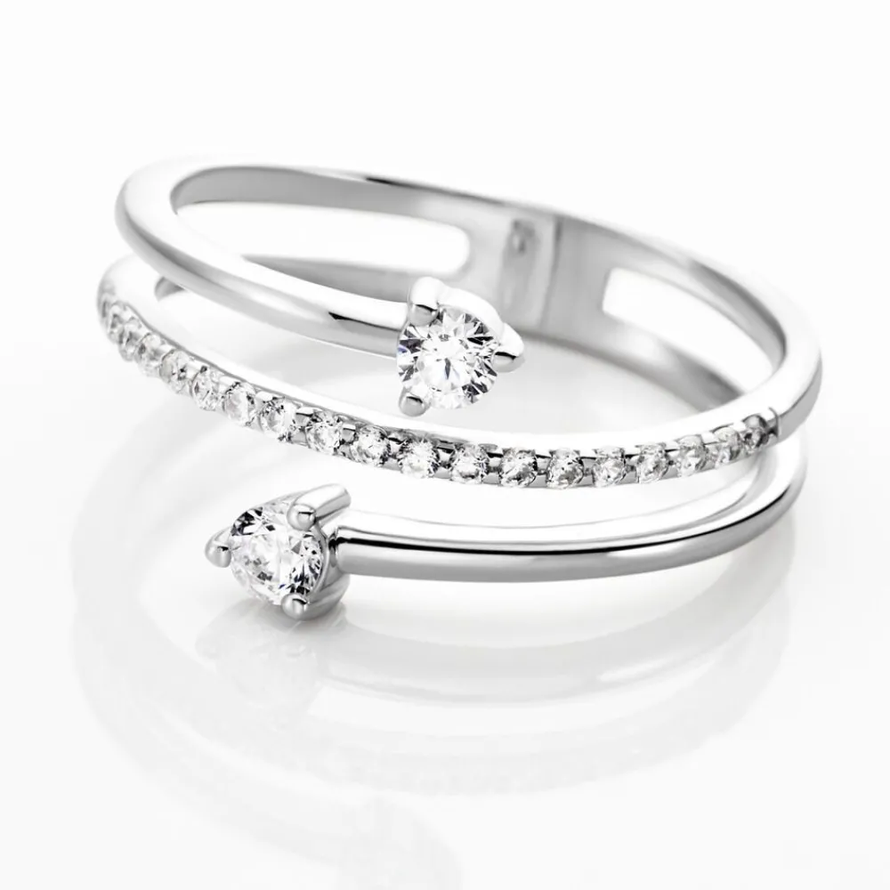 Bague Gait Argent Blanc Oxyde De Zirconium|Marc Orian Outlet