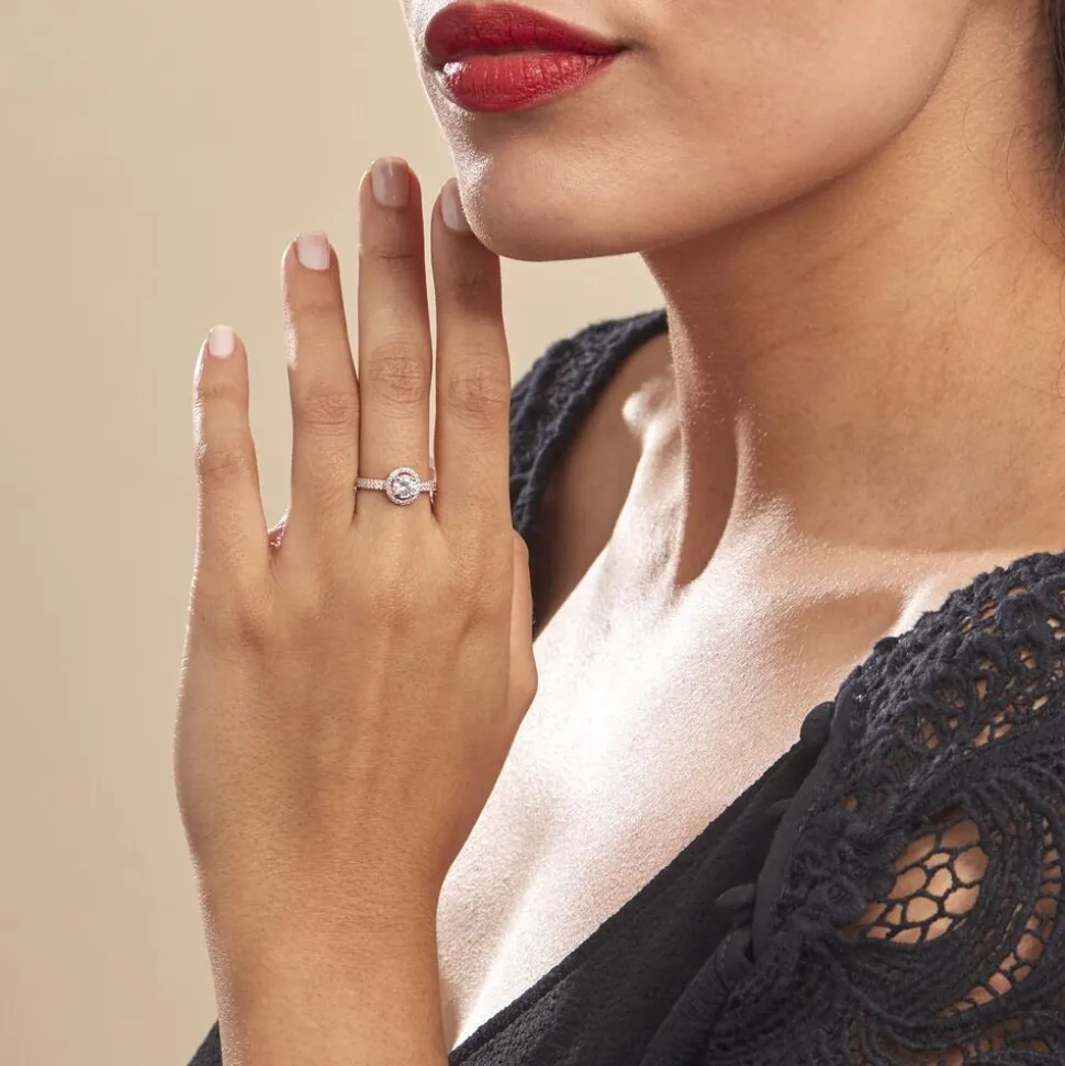 Bague Garine Or Rose Oxyde De Zirconium