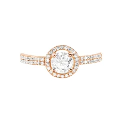 Bague Garine Or Rose Oxyde De Zirconium