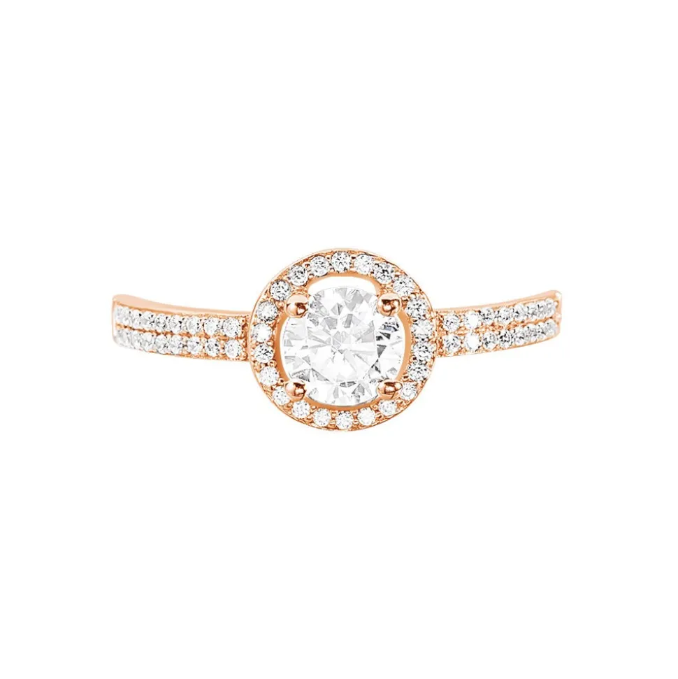 Bague Garine Or Rose Oxyde De Zirconium