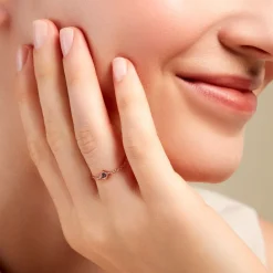 Bague Gily Argent Rose Oxyde De Zirconium|Marc Orian New