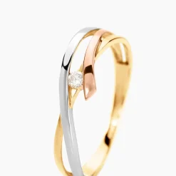 Bague Giusta Or Tricolore Diamant|Marc Orian Online
