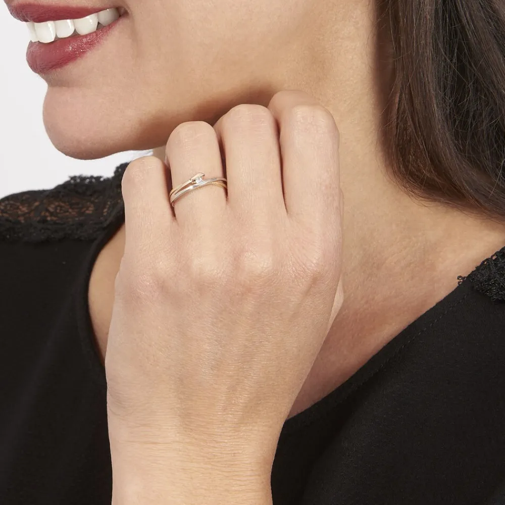 Bague Giusta Or Tricolore Diamant|Marc Orian Online