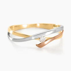Bague Giusta Or Tricolore Diamant|Marc Orian Online