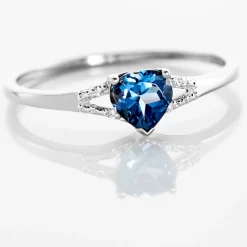 Bague Grishilda Or Blanc Topaze Oxyde