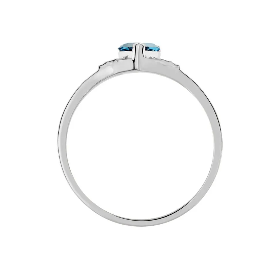 Bague Grishilda Or Blanc Topaze Oxyde