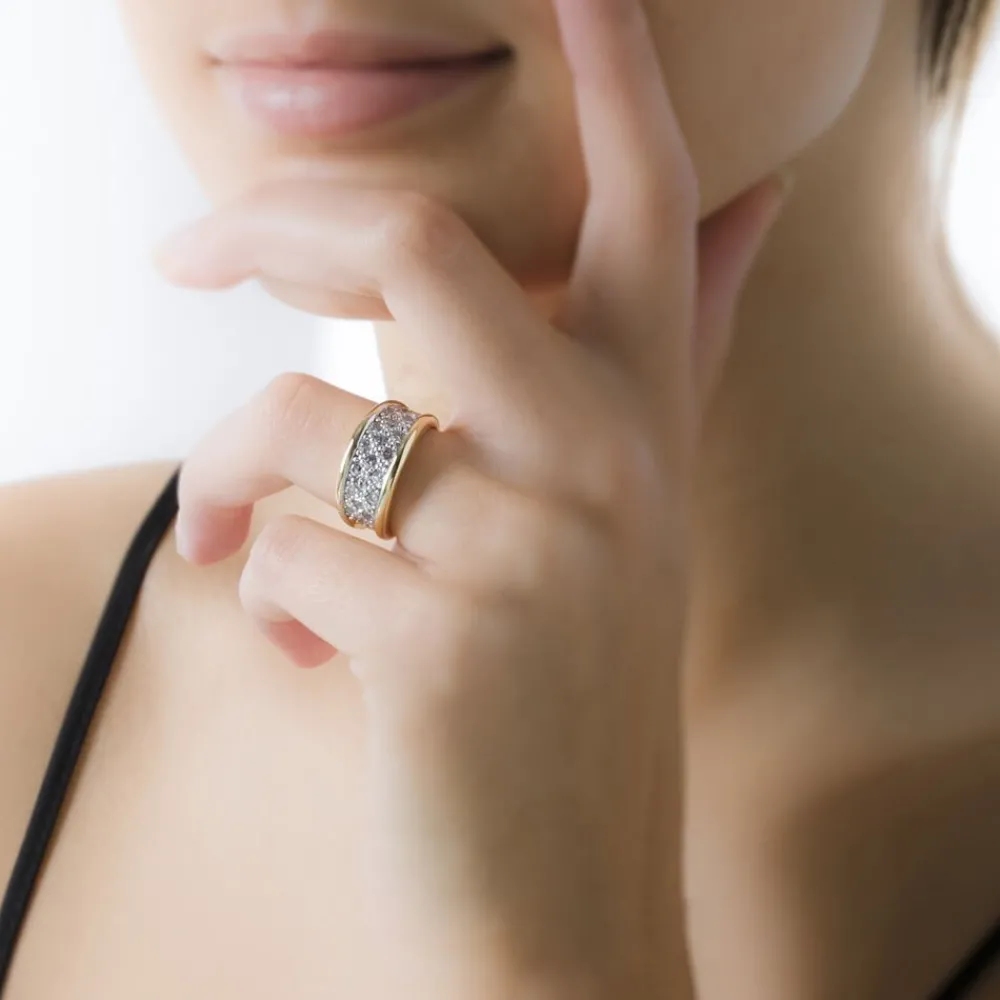 Bague Guerline Plaqué Or Jaune Oxyde De Zirconium|Marc Orian New