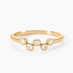 Bague Halo Plaqué Or Jaune Oxyde De Zirconium|Marc Orian Outlet