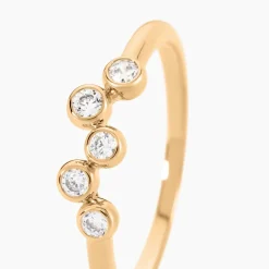 Bague Halo Plaqué Or Jaune Oxyde De Zirconium|Marc Orian Outlet