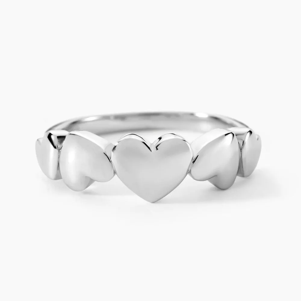 Bague Hearten Argent Blanc|Marc Orian Clearance