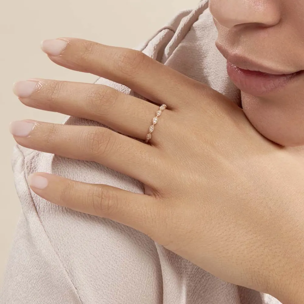 Bague Hestia Or Rose Oxyde De Zirconium|Marc Orian Online