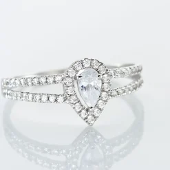 Bague Hildana Or Blanc Oxyde De Zirconium|Marc Orian