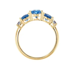 Bague Huffie Plaqué Or Jaune Pierre D'imitation|Marc Orian Clearance