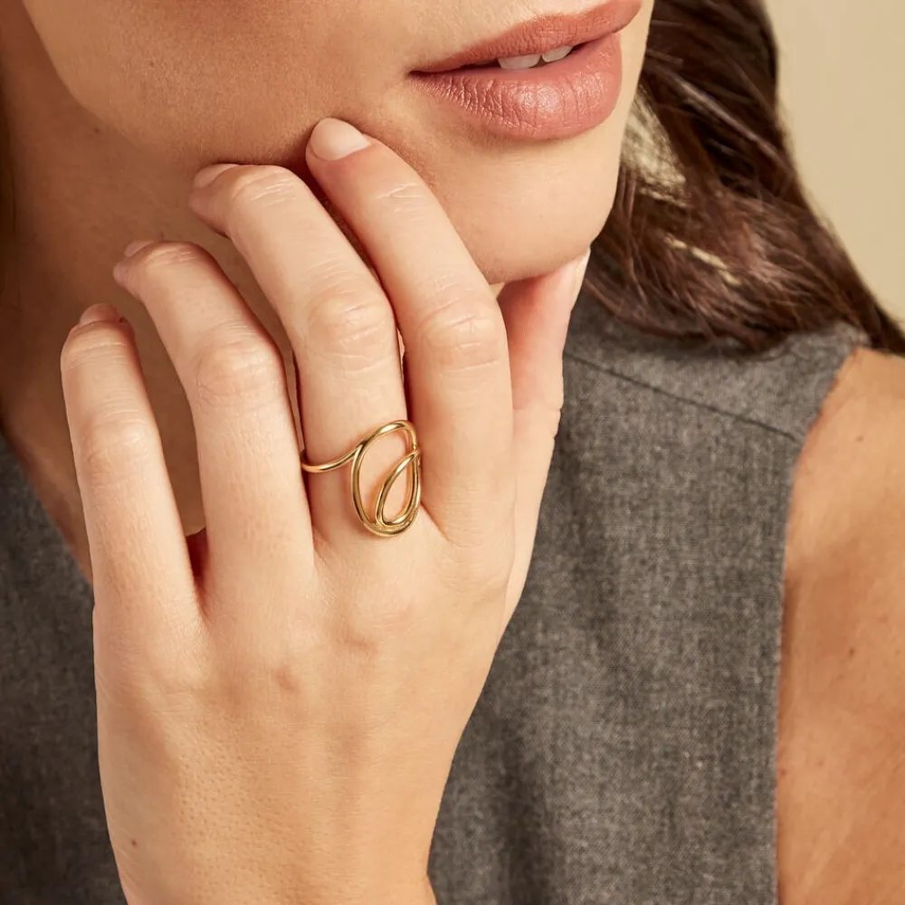 Bague Iza Plaque Or Jaune|Marc Orian Sale