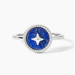 Bague Izarra Argent Blanc Lapis Lazuli