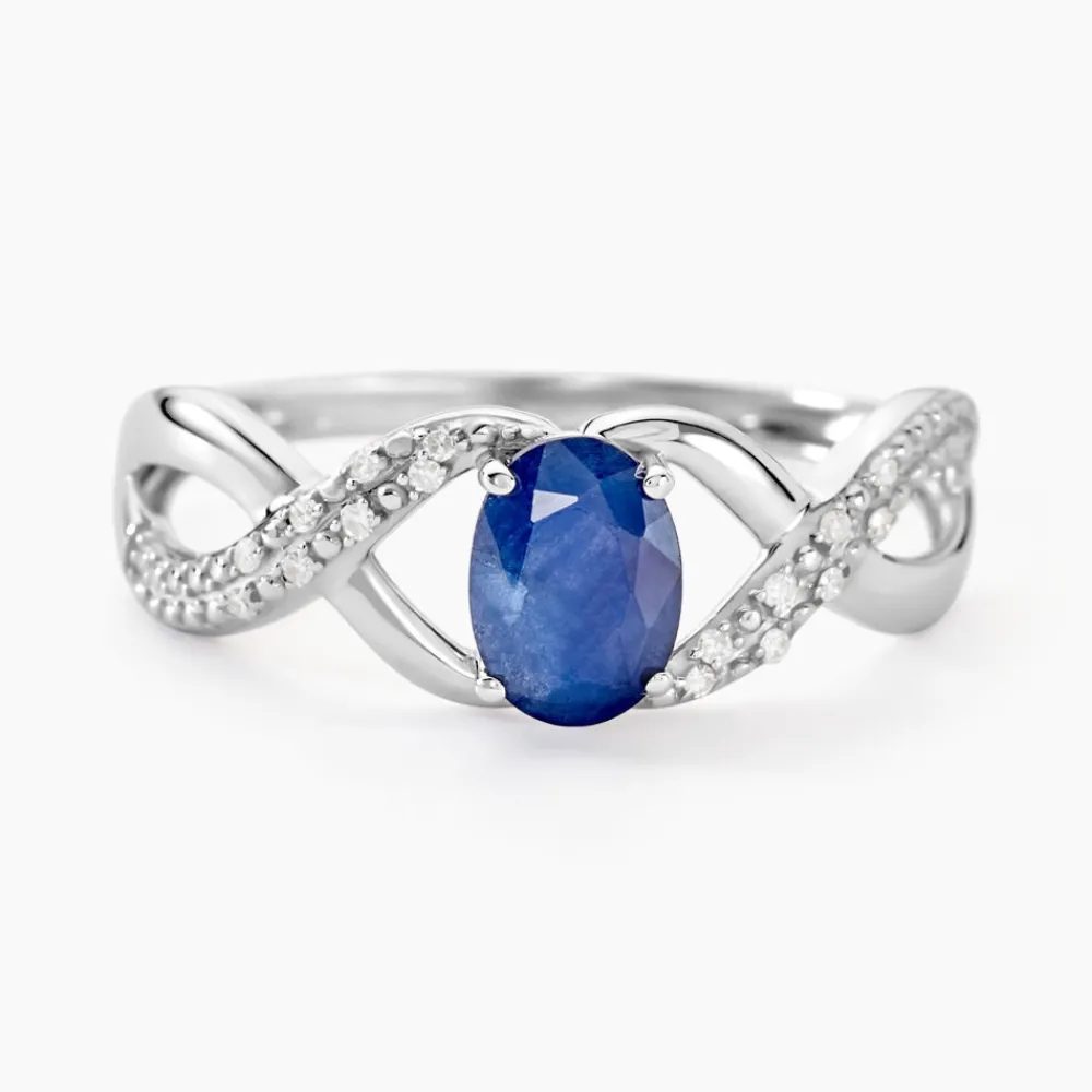 Bague Jess Or Blanc Saphir Et Diamant|Marc Orian