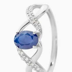 Bague Jess Or Blanc Saphir Et Diamant|Marc Orian
