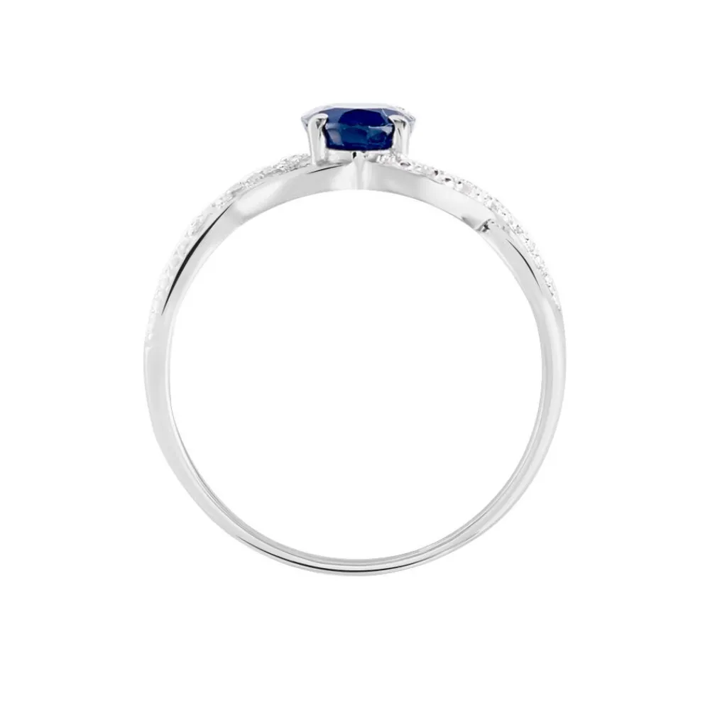 Bague Jess Or Blanc Saphir Et Diamant|Marc Orian