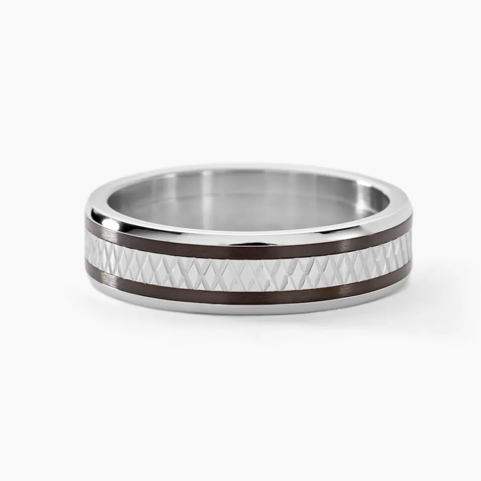 Bague Jonc Maewen Acier Blanc