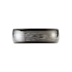 Bague Homme Liorin Acier Bicolore Noir Et Blanc Tungstene|JOURDAN New