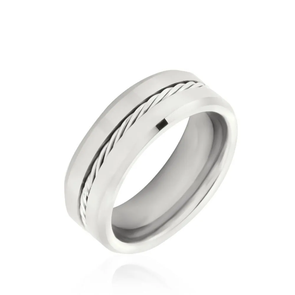 Bague Iron Tungstene Blanc|JOURDAN Discount
