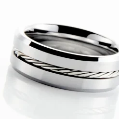 Bague Iron Tungstene Blanc|JOURDAN Discount