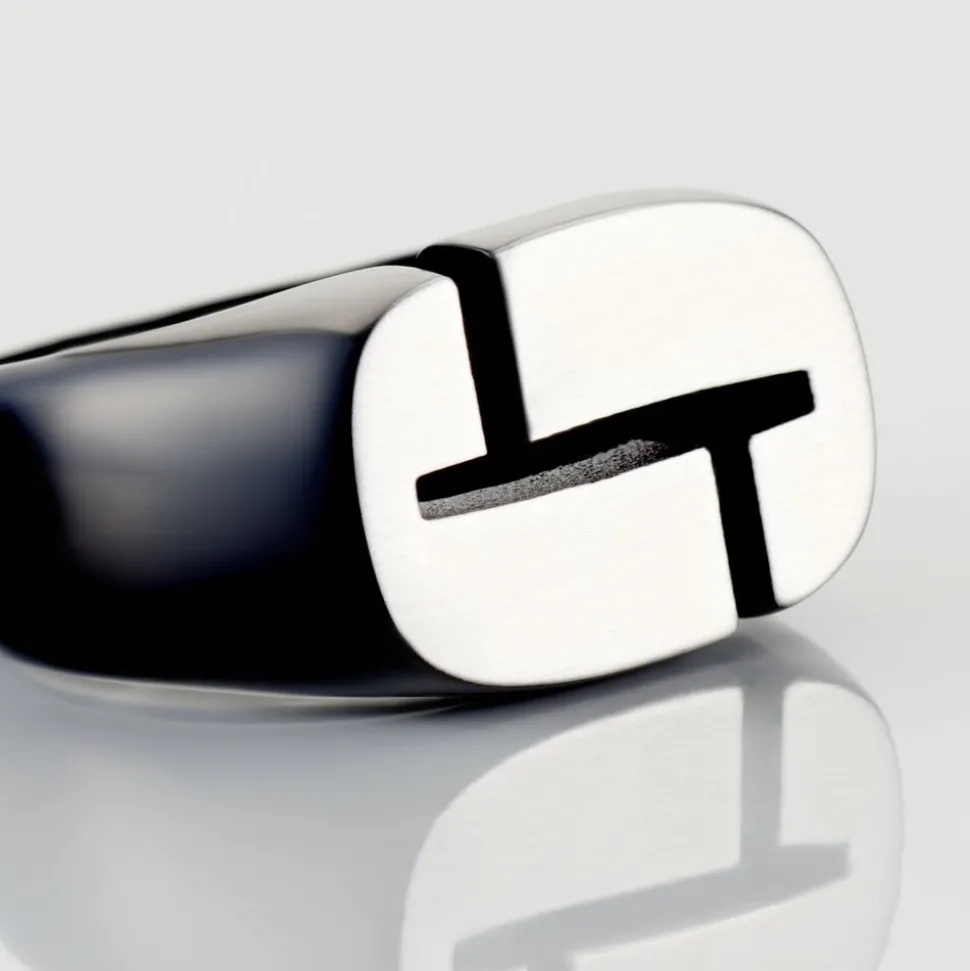 Bague Jourdan Jok Acier Gris