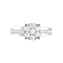 Bague Kate Ld Platine Blanc Diamant Synthétique