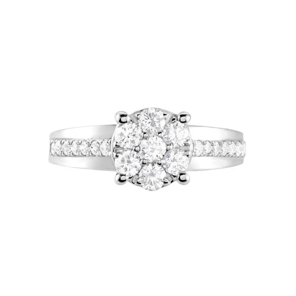 Bague Kate Ld Platine Blanc Diamant Synthétique
