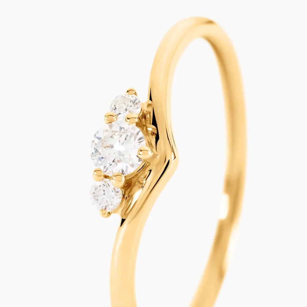 Bague Laurentius Or Jaune Diamant Synthétique|Marc Orian Outlet