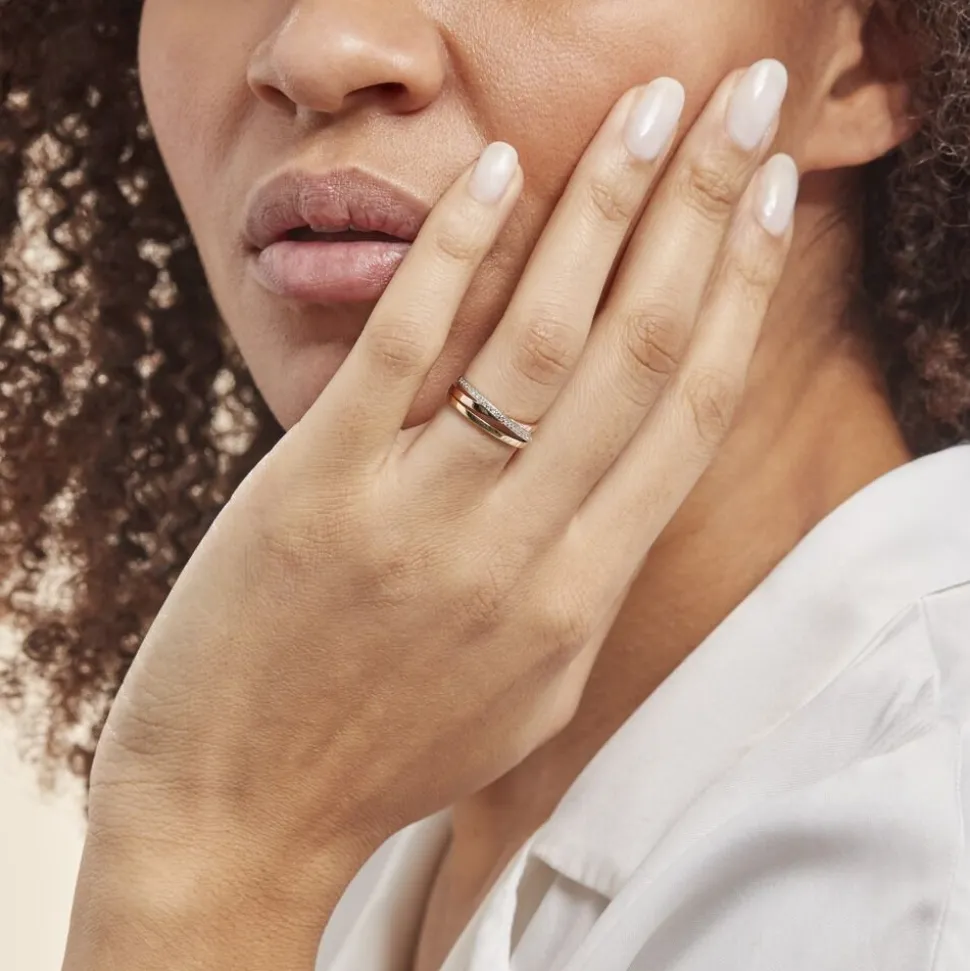 Bague Layan Or Tricolore Diamant