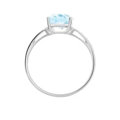 Bague Lis Or Blanc Topaze