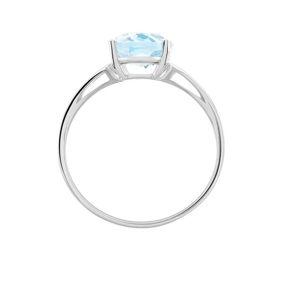 Bague Lis Or Blanc Topaze