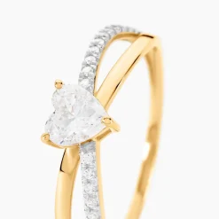 Bague Lonan Or Jaune Oxyde De Zirconium
