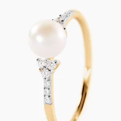 Bague Lonny Or Jaune Perle De Culture Et Oxyde De Zirconium|Marc Orian Outlet