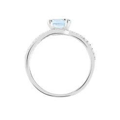 Bague Loriane Or Blanc Topaze Et Oxyde De Zirconium|Marc Orian Best