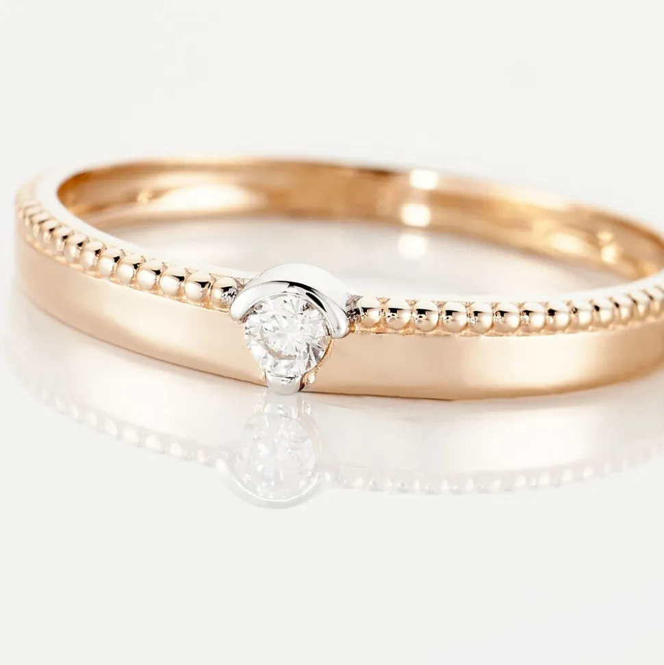 Bague Lou Or Rose Diamant