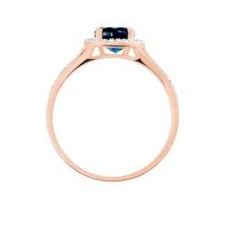 Bague Maeva Or Rose Topaze Et Oxyde De Zirconium