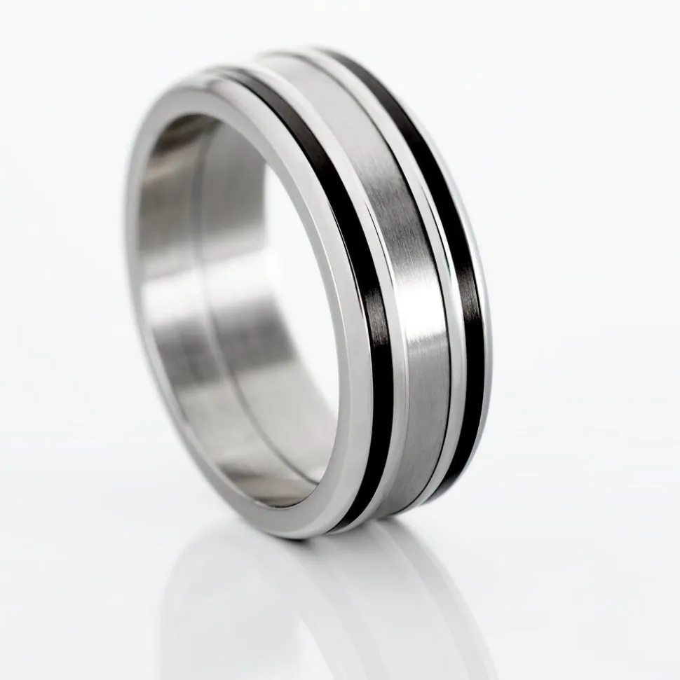Bague Margalith Acier Blanc