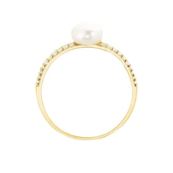 Bague Maria-francoise Or Jaune Perle De Culture Et Oxyde De Zirconium|Marc Orian Best