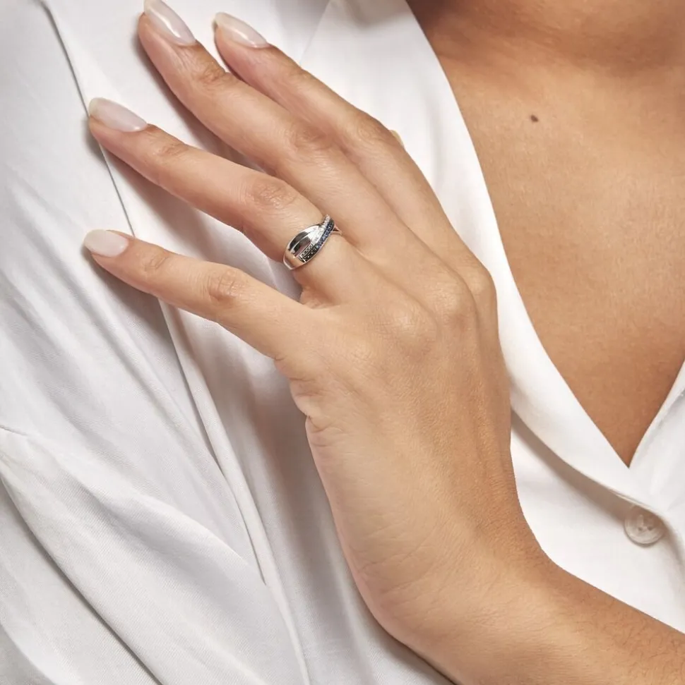 Bague Martika Or Blanc Saphir Diamant
