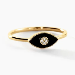 Bague Matiasma Or Jaune Onyx Diamant|Marc Orian Outlet