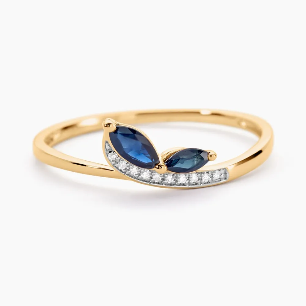 Bague Maximillian Or Jaune Saphir Diamant|Marc Orian New
