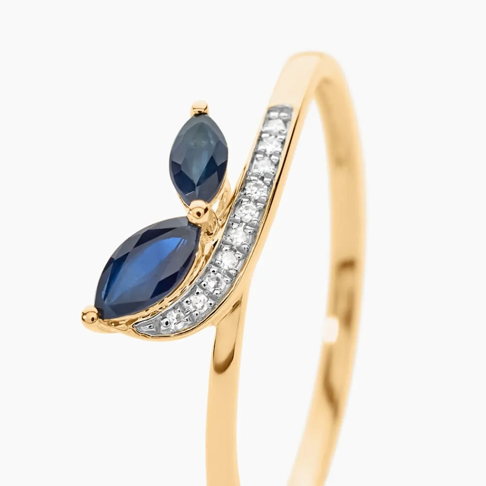 Bague Maximillian Or Jaune Saphir Diamant|Marc Orian New