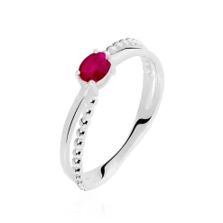 Bague Meri Or Blanc Rubis|Marc Orian Discount